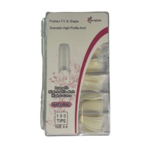 Dramatic High-Profile Arch Tip (100 Tips) Natural 0-9